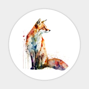 Fox Watercolour Magnet